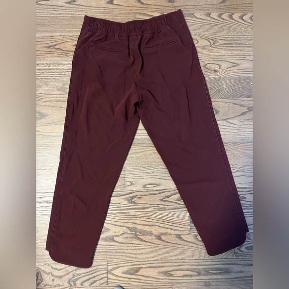 Club Monaco crop maroon pants - size small. - Picture 2 of 5
